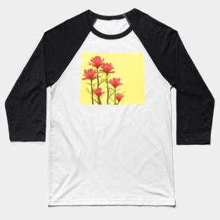 Wyoming Indian Paintbrush Baseball T-Shirt